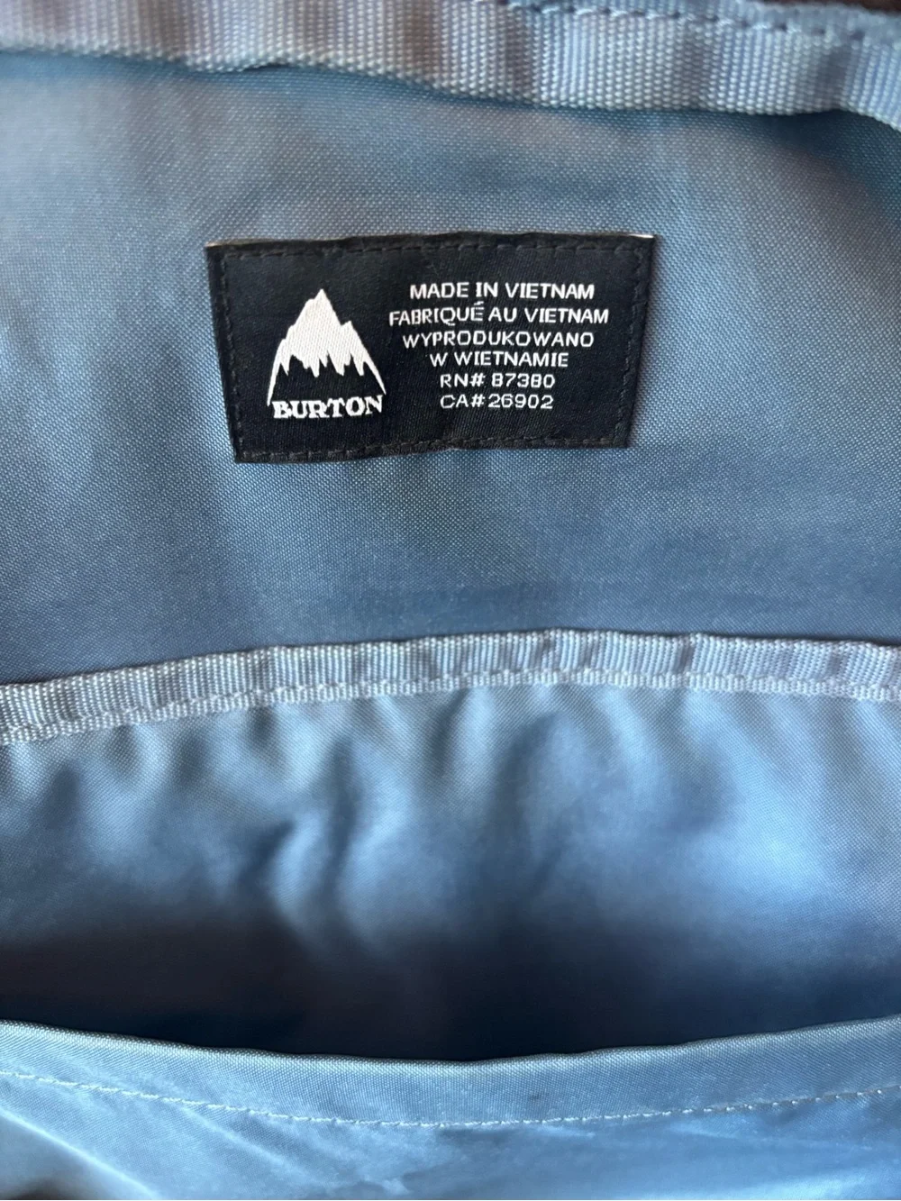 Burton Durable Goods Striped Brown & Blue Backpack/Laptop Pack, Canvas & Nylon